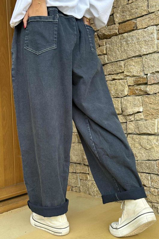 Duran Zig Barrel Leg Jean Vintage Indigo